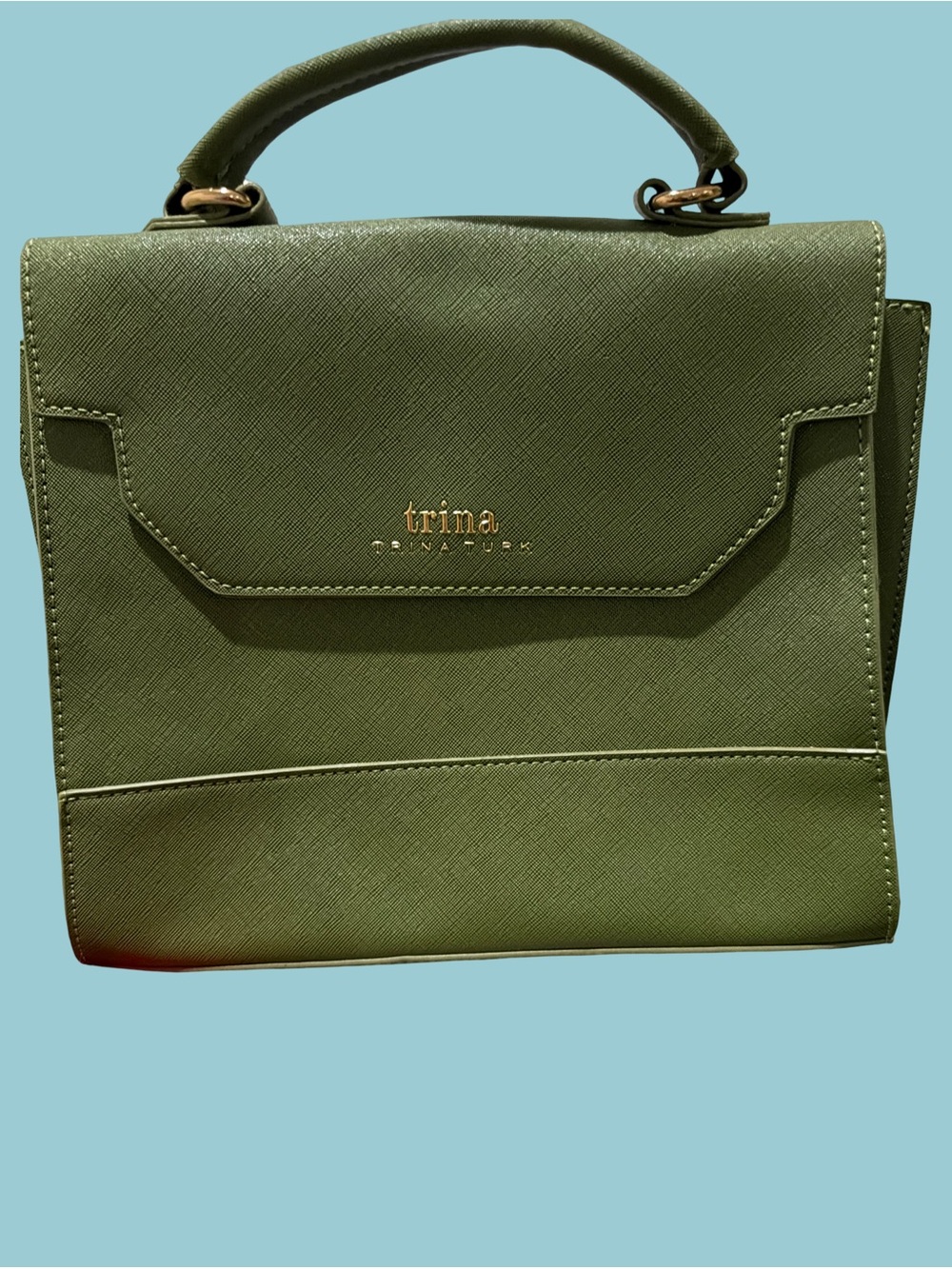 Trina Turk Olive Green Top-Handle Satchel